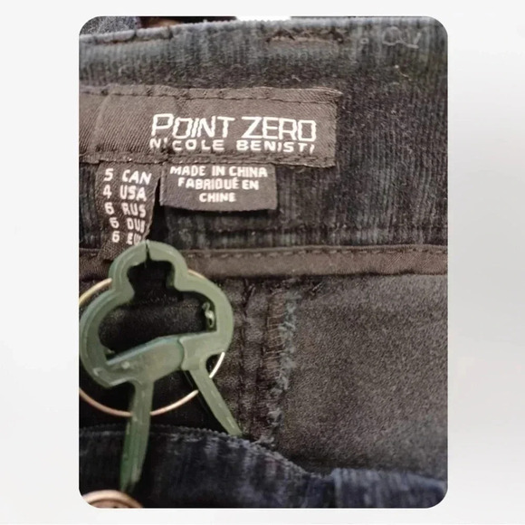 Point Zero Nicole Benisti Black Corduroy Pants Size  5 - Picture 11 of 11